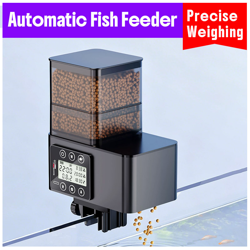 Aquarium Fish Feeder Automatic - 스마트 정밀 계량 자동 물고기 급식기,