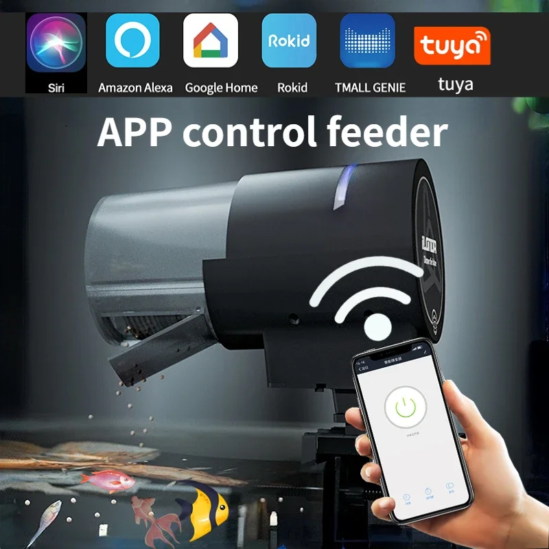Aquarium Fish Feeder Automatic - iLONDA 새로운 Wi-Fi 자동 물고기 공급기