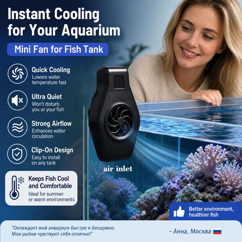 수족관 냉각 팬 미니 클립온 탱크 쿨러 강력한 공기 흐 - Aquarium Fish Cold Water 리뷰 및 가격