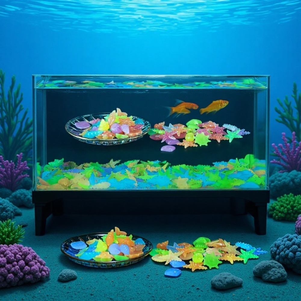 빛나는 해양석, 형광 조개껍데기, 화려한 불가사리 -  - Aquarium Fish Colorful 리뷰 및 가격