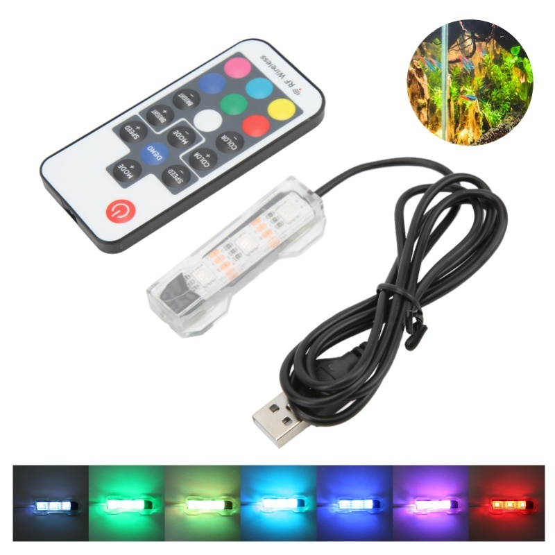 LED 수족관 조명 마이크로 풍경 어항 원격 제어 조명 - Aquarium Fish In Online 리뷰 및 가격