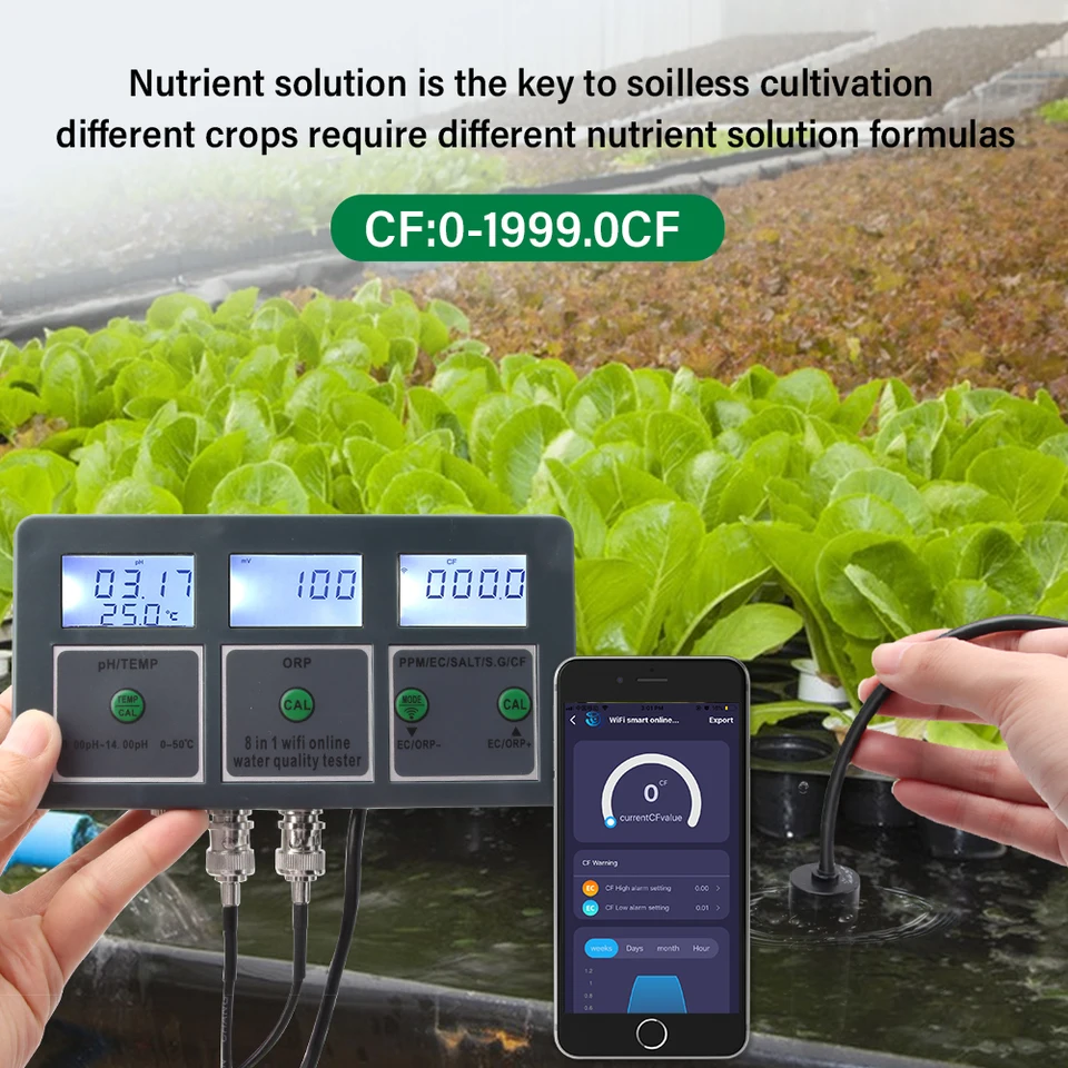 WiFi 디지털 PH ORP TDS EC 염도 비중 온 - Aquarium Fish In Online 리뷰 및 가격