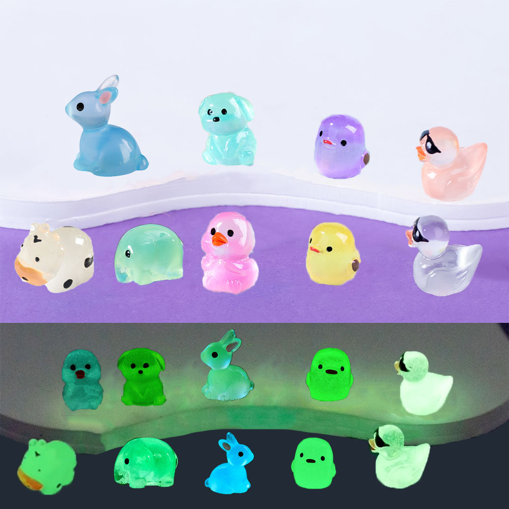 빛나는 미니 레진 동물들, 작은 야광 오리 포함, 요정 - Aquarium Fish Small 리뷰 및 가격