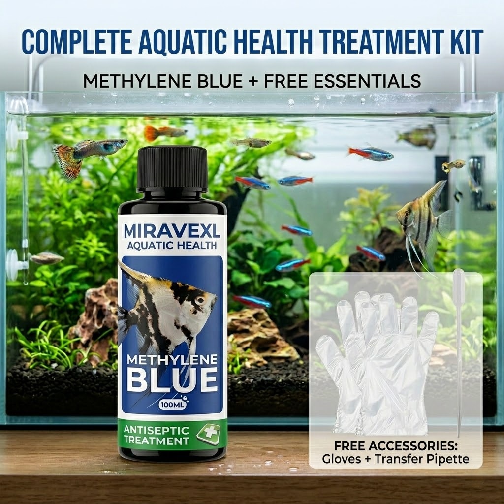 MIRAVEXL 100ml 메틸렌 블루 수족관 물고기  - Aquarium Fish Parasites 리뷰 및 가격