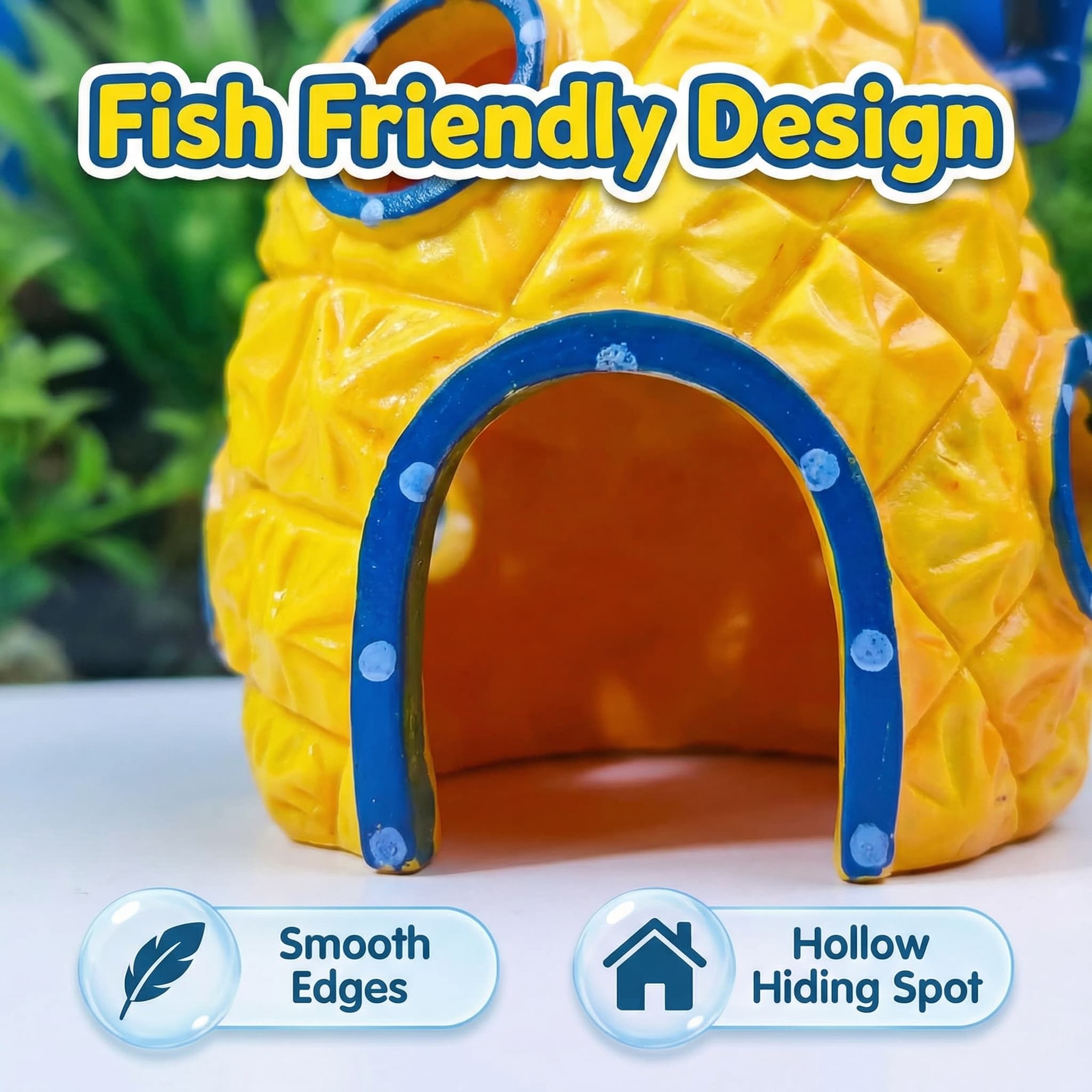 파인애플 하우스 수족관 장식, 친환경 레진 숨는 동굴, - Aquarium Fish Hideout 리뷰 및 가격